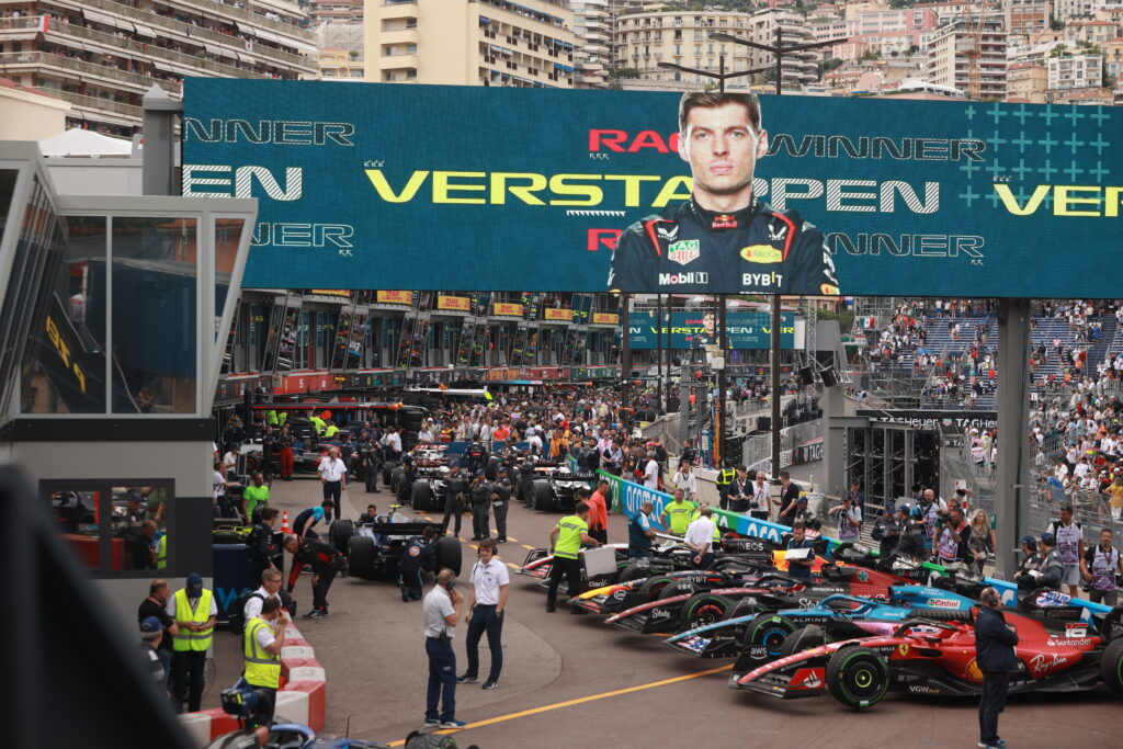 Max Verstappen, winner fof the 2023 Monaco Grand Prix. Photo overlooking the pit lane.
Photo by Steevens E Noel